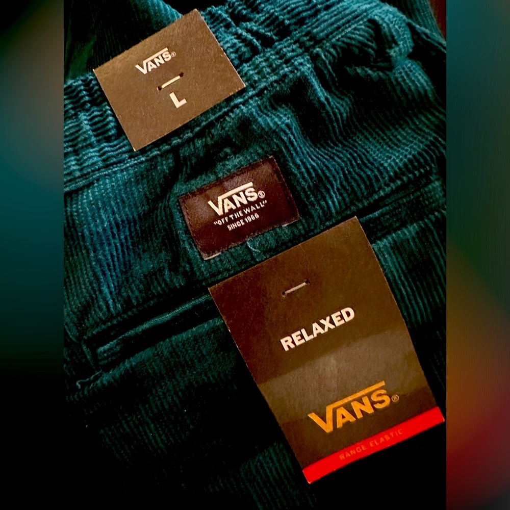 Vans green velvet pants